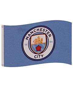Manchester City FC Core Crest Flag Maznun Football