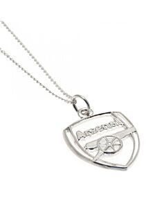 Arsenal FC Sterling Silver Crest Pendant & Chain Maznun Football
