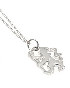Chelsea FC Sterling Silver Lion Pendant & Chain Maznun Football