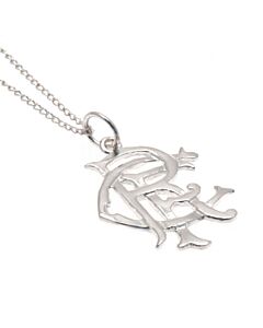 Rangers FC Sterling Silver Pendant & Chain Large Maznun Football