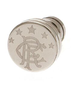 Rangers FC Stainless Steel Scroll Crest Stud Earring Maznun Football