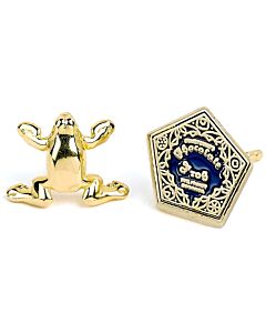 Harry Potter Gold Plated Chocolate Frog Stud Earrings Maznun Football