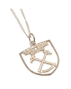 West Ham United FC Sterling Silver Crest Pendant & Chain Maznun Football