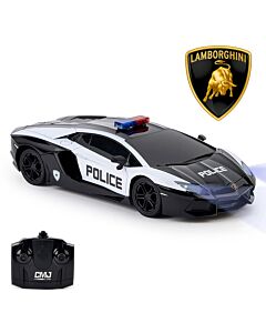 Lamborghini Aventador Radio Controlled Car 1:24 Scale Police Maznun Football