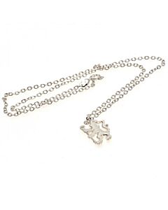 Chelsea FC Silver Plated Lion Pendant & Chain Maznun Football