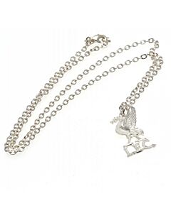 Liverpool FC Silver Plated Liverbird Pendant & Chain Maznun Football
