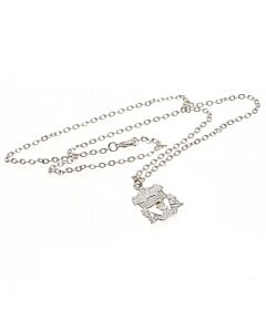 Liverpool FC Silver Plated Crest Pendant & Chain Maznun Football