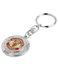 Manchester United FC Silver Ball Keyring Maznun Football