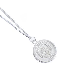 Manchester City FC Sterling Silver Pendant & Chain Maznun Football