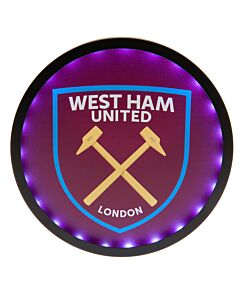 West Ham United FC Metal LED Logo Sign Maznun Football