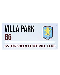 Aston Villa FC White Street Sign Maznun Football