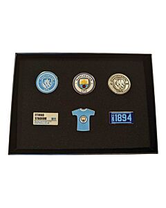 Manchester City FC 6pc Badge Set Maznun Football