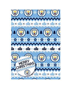 Manchester City FC Christmas Gift Wrap Maznun Football