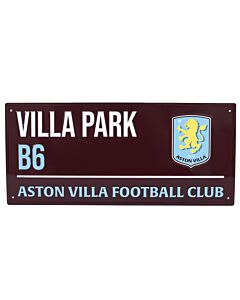 Aston Villa FC Colour Street Sign Maznun Football