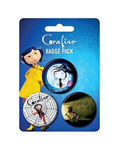 Coraline 3 Button Badges Maznun Football