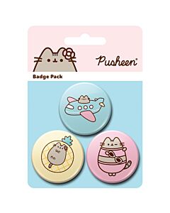 Pusheen 3 Button Badges Maznun Football