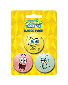 SpongeBob SquarePants 3 Button Badges Maznun Football
