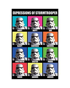 Star Wars Stormtrooper Expressions Poster 80 Maznun Football