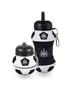 Newcastle United FC Collapsible Football Drinks Bottle Maznun Football