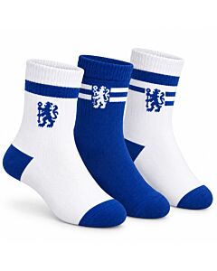 Chelsea FC 3pk Adults Sports Socks 4-7 Maznun Football