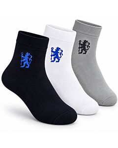 Chelsea FC 3pk Adults Ankle Socks 7-11 Maznun Football
