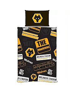 Wolverhampton Wanderers FC Patch Single Duvet Set Maznun Football