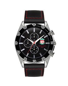 Liverpool FC Mens Leather Strap Chronograph Watch Maznun Football