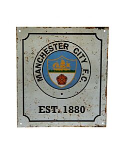 Manchester City FC Retro Logo Sign-84379