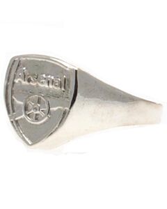 Arsenal FC Silver Plated Crest Ring Small-6015