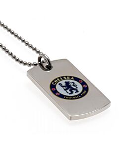 Chelsea FC Colour Crest Dog Tag & Chain-4285