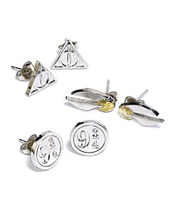 Harry Potter Silver Plated Stud Earring Set-167179