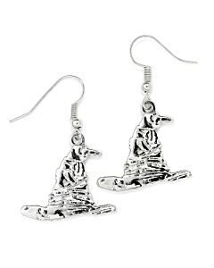 Harry Potter Silver Plated Sorting Hat Hook Earrings-153157