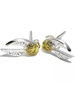Harry Potter Sterling Silver Golden Snitch Stud Earrings-167310