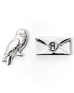 Harry Potter Silver Plated Hedwig Owl & Letter Stud Earrings-179717