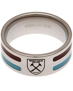 West Ham United FC Colour Stripe Ring Medium-122139