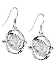 Harry Potter Sterling Silver Time Turner Crystal Hook Earrings-186458