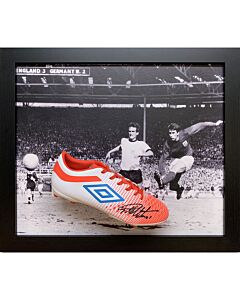 England FA Hurst Signed Boot (Framed)-188309