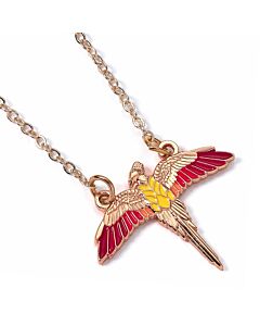 Harry Potter Rose Gold Plated Fawkes Necklace-193222