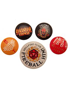 Stranger Things Hellfire Club Button Badge Set-TM-01032