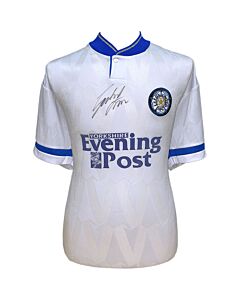 Leeds United FC 1992 Strachan Signed Shirt-TM-01629