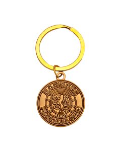 Rangers FC Antique Gold Ready Crest Keyring-TM-01649