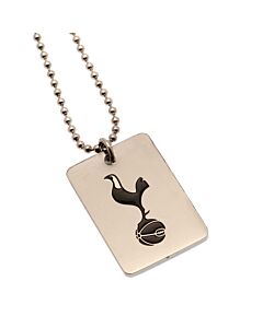 Tottenham Hotspur FC Enamel Crest Dog Tag & Chain-TM-01666