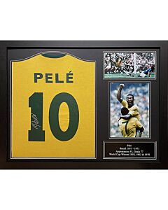Brasil 1970 Pele Signed Shirt (Framed)-TM-03193