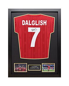 Liverpool FC 1986 Dalglish Signed Shirt (Framed)-TM-03199