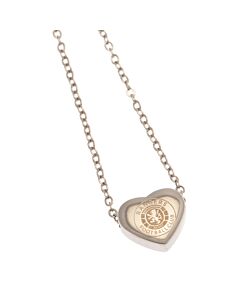 Rangers FC Stainless Steel Heart Necklace-TM-03469