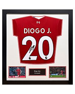Liverpool FC Jota Signed Shirt (Framed)-TM-02717
