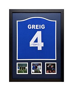 Rangers FC 1972 Greig Signed Shirt (Framed)-TM-02728
