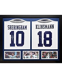 Tottenham Hotspur FC 1994 Klinsmann & Sheringham Signed Shirts (Dual Framed)-TM-02730