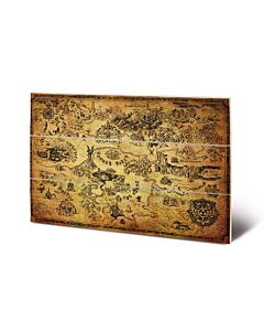 The Legend Of Zelda Map Wood Print-173828