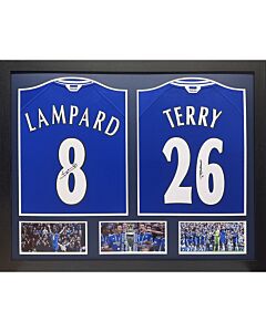 Chelsea FC Lampard & Terry Signed Shirts (Dual Framed)-TM-04676